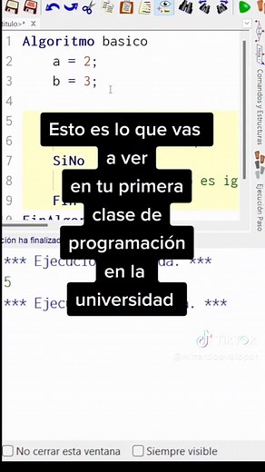 En las primeras clases de programación van a tratar de enseñarte las bases de programación y lógica usando pseint y pseudocodigo #pseint #pseudocodigo #estructuradedatos #informatica #programacion #universidad #viral