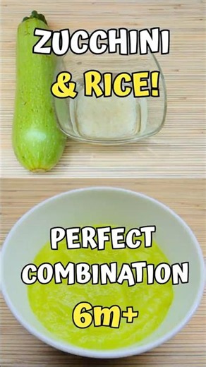 Zucchini & Rice Baby Puree (6m+) 🥒🍚 Easy & Healthy #babyfood #startingsolids