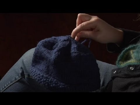 How to Finish a Knitted Hat by Threading Yarn Through the Remaining Stitches : Knitting Hats