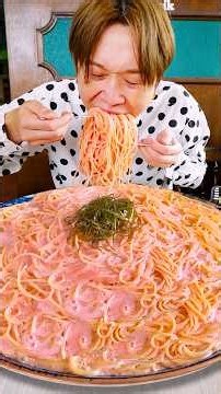 I Took On a 4kg Challenge of Forbidden Drinkable Spicy Cod Roe Cream Pasta and It Disappeared in ...