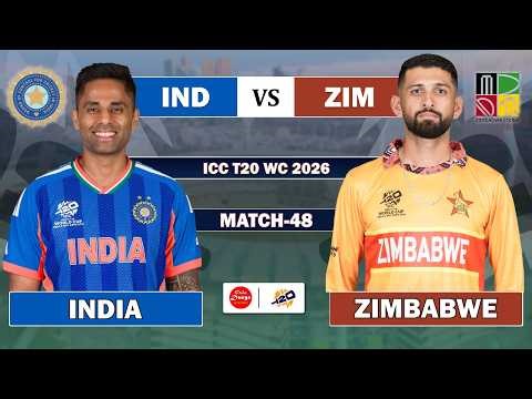 🔴LIVE: India vs Zimbabwe, 48th T20 | Live Cricket match Today • IND vs ZIM Match Commentary IND BAT