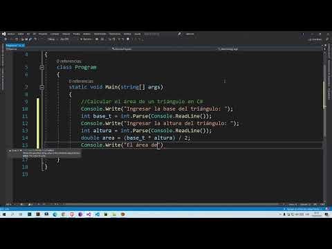 Calcular el área de un triángulo en C#