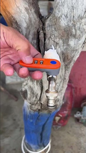 Install a locking faucet on your outdoor water pipe