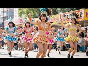🔥4K女子大生サンバ連合💃かわいい女の子のダンスが炸裂！日本のサンバフェスティバル2025✨