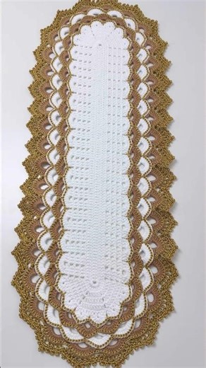 Trilho de mesa turco luxo em crochê