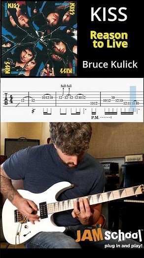 Kiss Reason to Live Bruce Kulick Guitar Solo With TAB