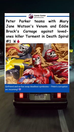 Peter Parker teams with Mary Jane Watson's Venom and Eddie Brock's Carnage against loved #spiderman