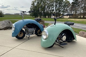 The original Volkswagen Beetle repurposed to create a fashionably old-fashioned mini bike! - Yanko Design