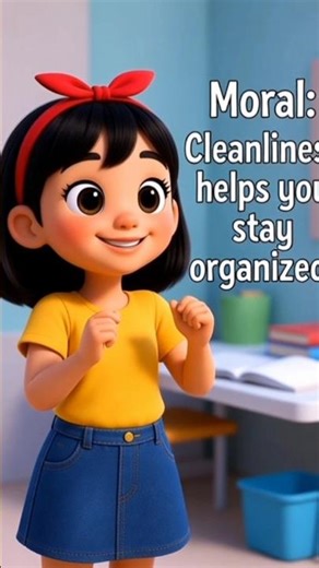“Nora’s Clean Desk Lesson | Kids Moral Story on Cleanliness