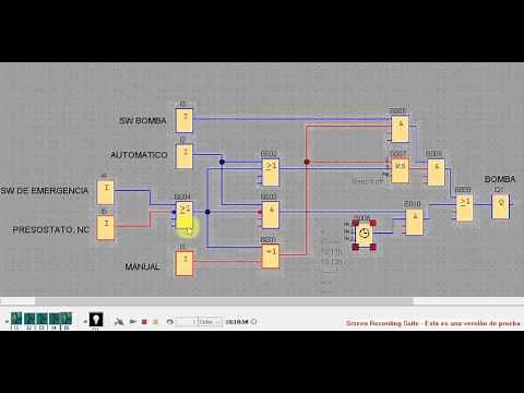 PROGRAMA DE LOGO SOFT, CONTROL DE BOMBA EN MODO AUTOMATICO Y MANUAL