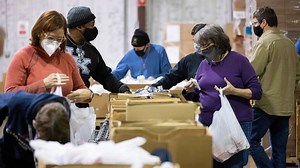 As food banks experience staffing shortages, volunteers step in for MLK Day