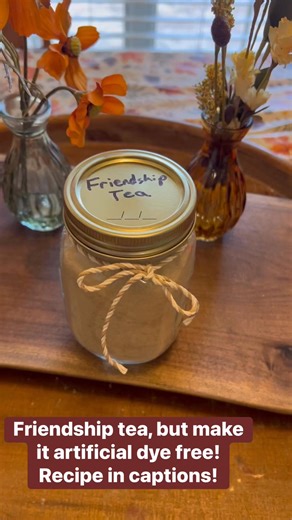 McKenna Pruitt on Instagram: "Friendship spiced tea, but make it dye free! If you’re looking for an organic or low sugar recipe, I’ll just go ahead and tell you…this isn’t it. 🤣 You’ll want to stick with fresh squeezed orange and lemon juice, but if you want the dry mix for gifting, this is a wonderful swap to eliminate the artificial flavors and colors. 🙌 1 cup instant tea (unsweetened). 2 cups natural orange drink mix 2 cups natural lemonade mix 2 teaspoons ground cinnamon 1 teaspoon ground 