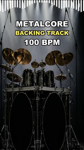 Metalcore Drum Backing Track 100 BPM 🔥 Heavy Modern Groove Jam #guitar #drums #heavymetalsongs