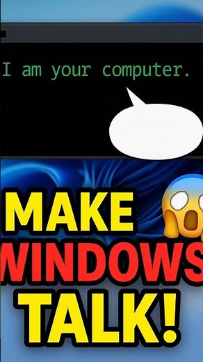 Make Your PC Talk with CMD! (Shocking Trick)