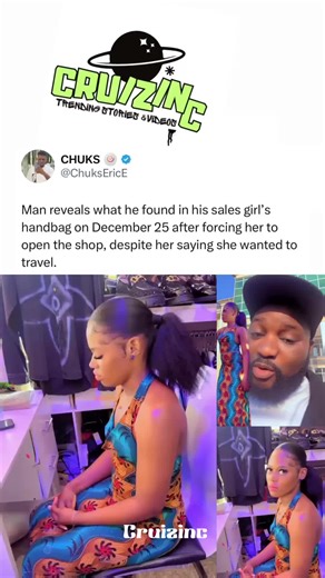 Man forces his sales girl to open the shop on Christmas Day, then exposes what he found inside her handbag after she said she wanted to travel 😳🎄👀 Follow f or more Exclusive updates! @cruizinc #cruizinc #carterefe #streamers #awareness #fyp