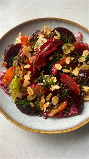 Beth Adamson on Instagram: "I’ve made the most delicious beetroot and blood orange salad with @josephjosephofficial. AD This hearty salad will be on repeat for me for all of January - the earthy beetroots dressed in blood orange glaze work so well together. I’ve made it using all of my favourite clever gadgets from @josephjosephofficial. Recipe Makes 2 portions For the beetroot: 450g raw beetroot, washed and trimmed 1 tsp coriander seeds 120ml white wine vinegar 4 sprigs thyme 1 shallot, halved