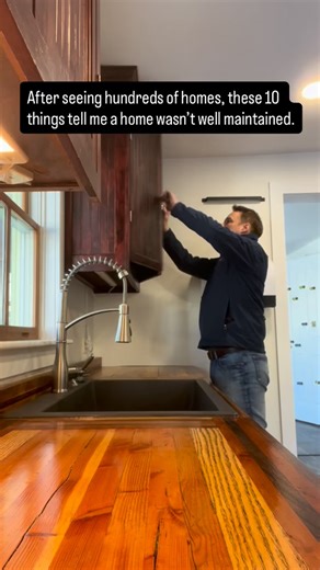 🧐 🏠 After seeing hundreds of homes, these 10 things always tell me a home wasn’t well maintained. 1.) Peeling paint & bubbling walls: Usually a sign of moisture problems hiding underneath. 2.) Leaks and water stains: Drippy faucets, stained ceilings, or warped cabinets under sinks. 3.) Musty or stale odors: Mold, mildew, or bad ventilation announcing themselves. 4.) Cracked caulk and grout: Bathrooms and kitchens give up first, letting water creep everywhere. 5.) Sticky, sagging, or broken doo