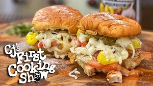 Cj's Chicken Pesto Fat Stack Sandwich | Cj's First Cooking Show | Blackstone Griddles