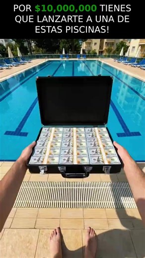 POR $10 000 000 DEBES SALTAR A LA PISCINA 🏊🤑 #humor #shortsviral #memes #shorts