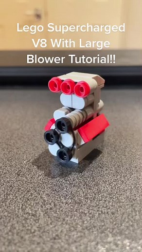 Tutorial of my Supercharged V8 with blower for my charger!! #lego #legospeedchampions #legododgecharger #legotutorial #legomoc #legov8