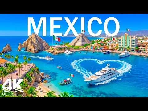 Mexico 🇲🇽 8K | Turquoise Caribbean Waters, White Beaches & Coastal Views | Deep House ✨