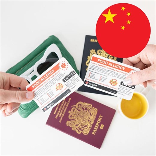 Peanut & Tree Nut Allergy Translation Card: Cantonese Chinese (printable Digital Download) - Etsy Australia