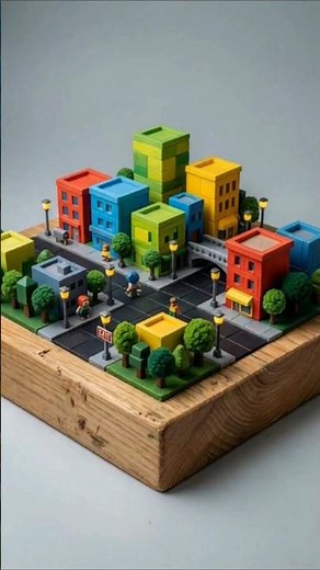 diorama world "Game block" #shorts #animation #miniature #minecraft #gaming