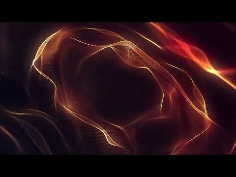 Golden Fractal Light Wave Motion Background | Relaxing Screensaver | 15 Min Loop