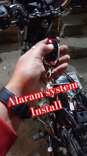 alaram system install honda cg125 sulf start 150cc #motorbike #bikefeed #Amirauto #unfrezzmyaccount