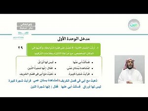 الوحدة الأولى (صحتي وبيئتي) (3) - اللغة العربية - رابع ابتدائي - الفصل الدراسي الأول
