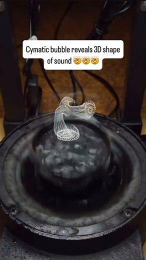 Sound Creates Sacred Geometry on a Soap Bubble (Cymatics in 3D)