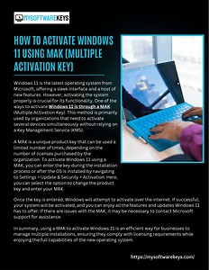How to Activate Windows 11 Using MAK (Multiple Activation Key) - SlideServe