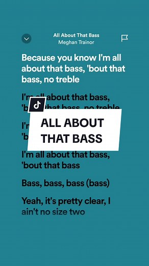 All About That Bass🎶by:Meghan Trainor#songlyrics #spotify #fypviral #CapCut