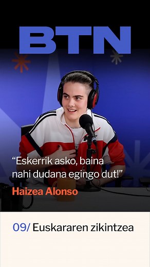 2.8K views | Haizea Alonso 'Haizetaxo' rap abeslari gasteiztarra euskaraz, bere musika ibilbideaz eta bide horretan hartzen ari den erabakiez #BTN saioan. Ikusi osorik: https://www.argia.eus/multimedia/btn/2x09-haizea-alonso-euskararen-zikintzea | Argia | Facebook