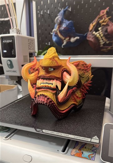 Crocodile Oni Mask: Sculpting and 3D Printing Guide