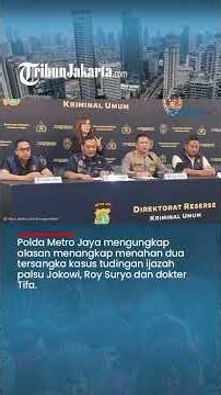 Why Metro Jaya Police Arrested Roy Suryo and Doctor Tifa, Both Suspects Now Detained