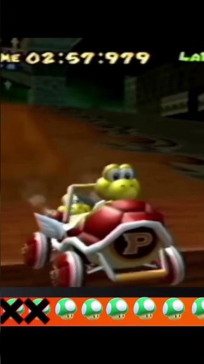 When a BLUE SHELL comes DANGEROUSLY close to HITTING me at the end