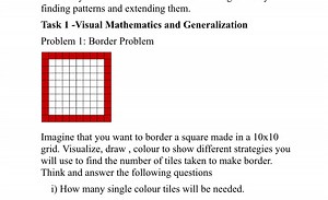 finding patterns and extending them. Task 1 -Visual Mathematics... | Filo