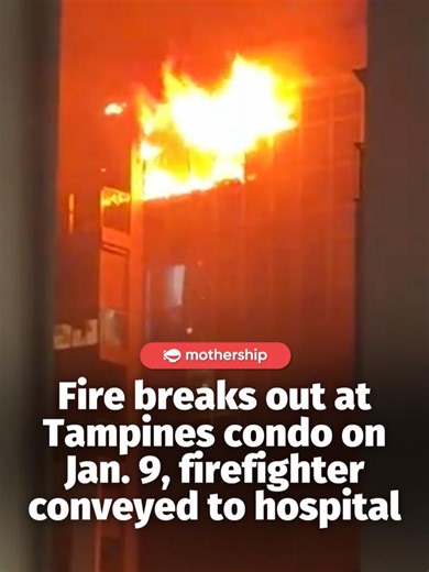 The firefighter was conveyed to the hospital for heat exhaustion but was later discharged. #fire #singapore #news