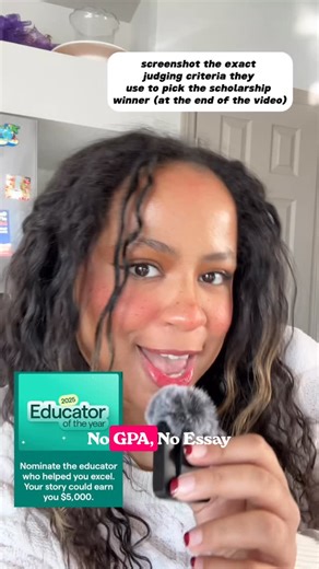Sierra | Scholarships, College, Career, & Finance Tips on Instagram: "💫SHARE & SAVE 🎓 $5,000 SCHOLARSHIP ALERT — Grammarly’s Educator of the Year Award is LIVE! 💬 COMMENT “GRAMMARLY” to get the direct, tappable link to apply 🔗👇 If an educator helped you become a stronger writer, communicator, or student… this is your chance to nominate them and win money for school 💸✍️ 🔥 How it works: • Submit a 1–3 minute video nomination • Video file too large? You can submit via email instead 📧 educat