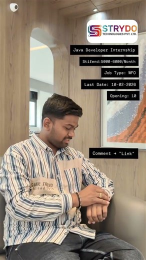 Strydo Technologies Pvt Ltd is hiring for the Java Developer ||#shorts #ytshorts #youtubeshorts