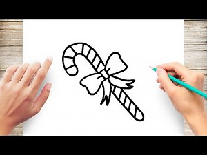 How to Draw a Candy Cane Step by Step