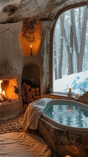 ❄️ Cozy Winter Cabin Ambience — Fireplace Crackling in Snowstorm | Snowroom Radio