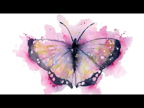 Easy abstract butterfly using 4 colors!