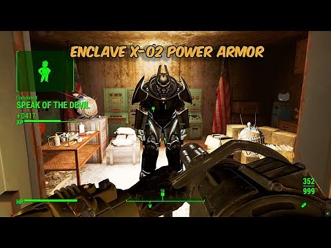 Enclave X-02 Power Armor | Speak Of The Devil Quest Guide | Fallout 4 2024