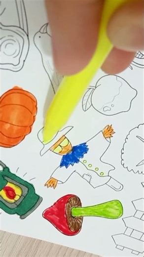 Scarecrow Coloring for Kids – Simple & Fun!#ScarecrowColoring#EasyColoring#SimpleColoring#KidsArt