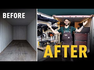 SHIPPING CONTAINER WORKSHOP BUILD! DOOR INSTALL