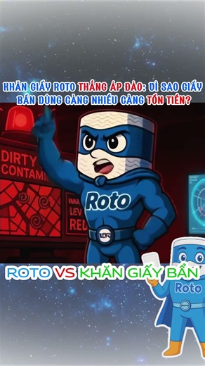 Khăn Giấy Roto Thắng Áp Đảo Vì Sao Giấy Bẩn Dùng Càng Nhiều Càng Tốn Tiền Phần 3 #roto #khangiayroto