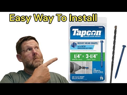 How To Install Tapcon Anchors
