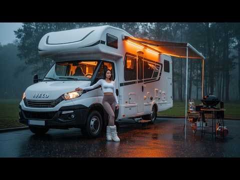 Heavy Rain Camping in 3-Room Luxury Air Tent ASMR ‪@KirinCamp‬